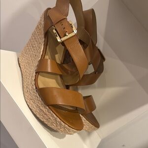 Michael Kors Tan Wedge Sandals